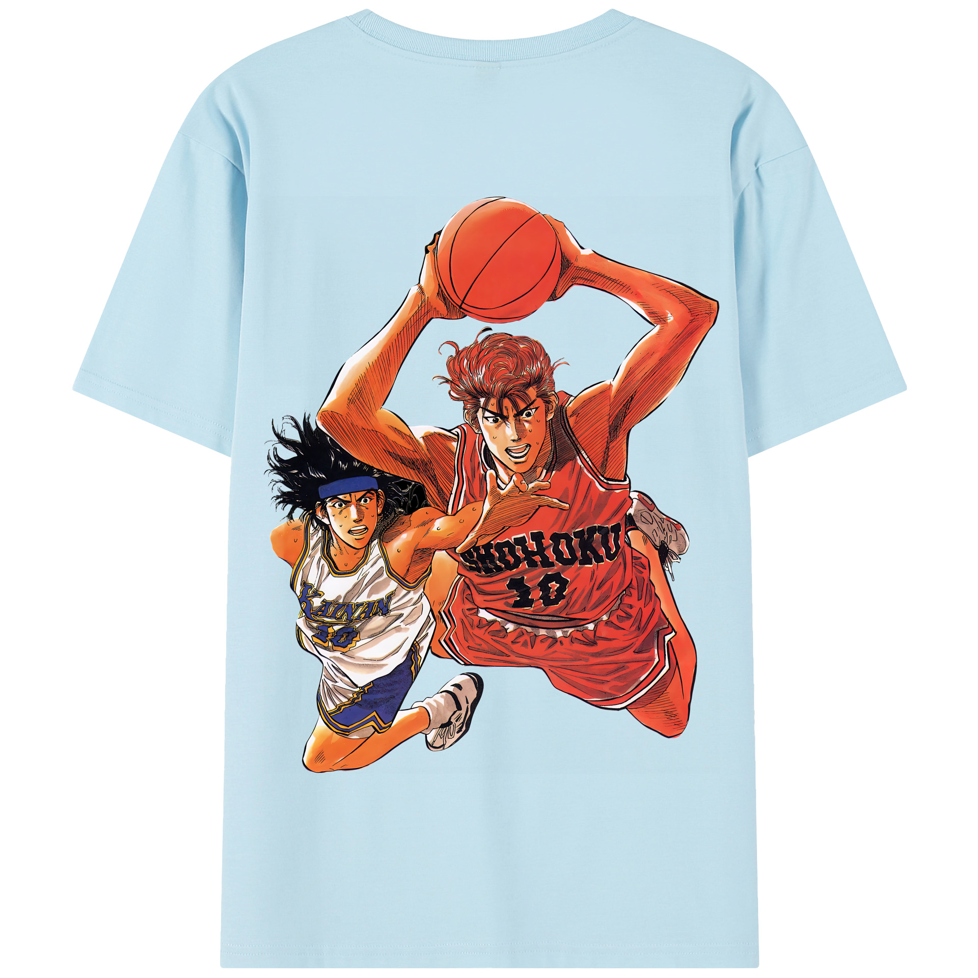 SLAM DUNK／スラムダンク 綿100％半袖Tシャツ（背面プリント）